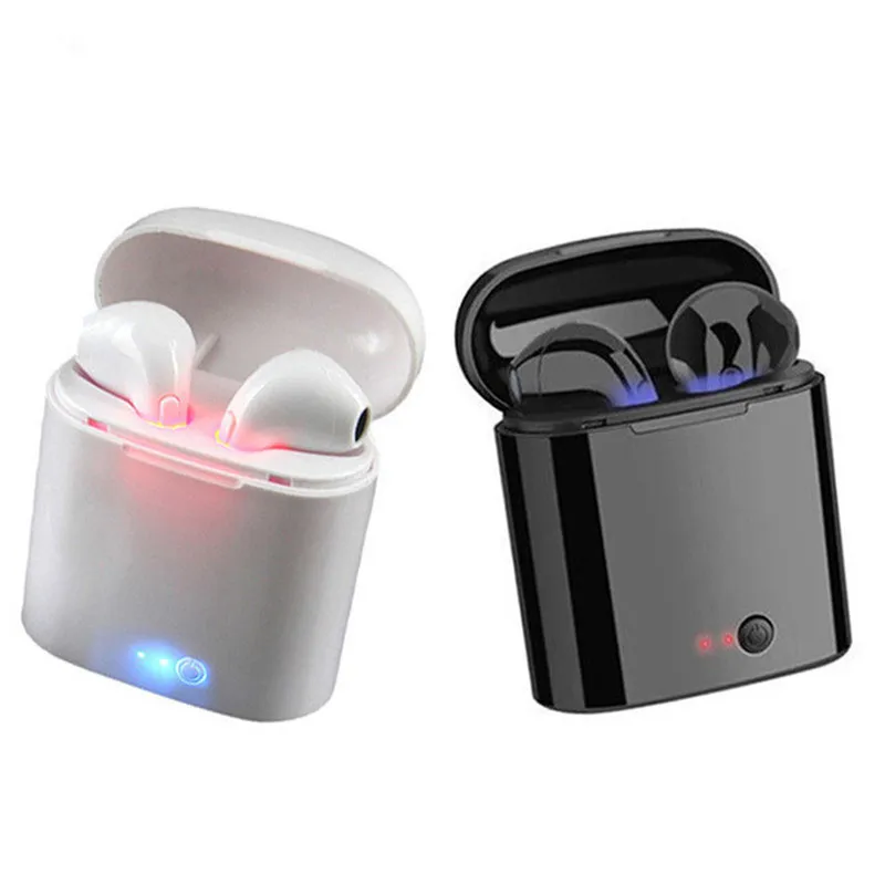 

Cheap i7s TWS Twins Wireless Earbuds V5.0 Stereo Headset Bluetooth Earphones with Charging Box