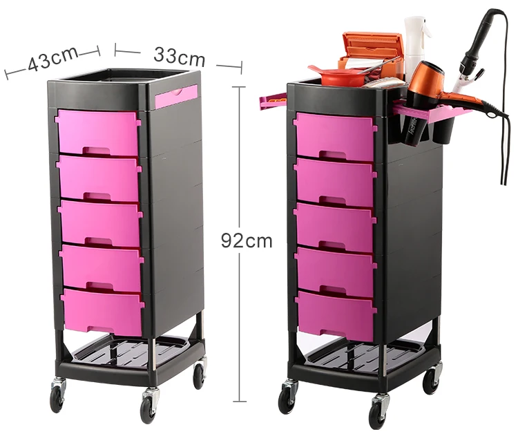 T0165 Hair Salon Stylist Rolling Cart Wholesaler 5pcs White Salon