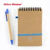 Environmentally friendly and recyclable Kraft paper card cover bandage Spiral binding notebook with pen