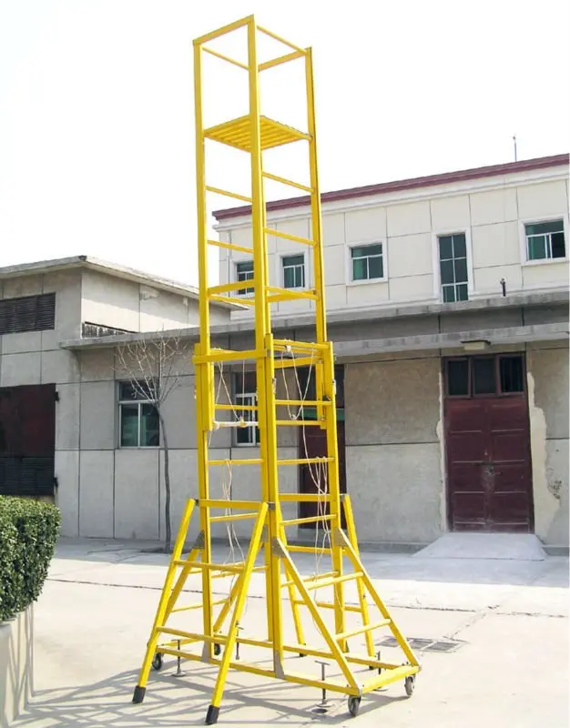 corrosion resistant fiberglass platform ladder extendable frp platform