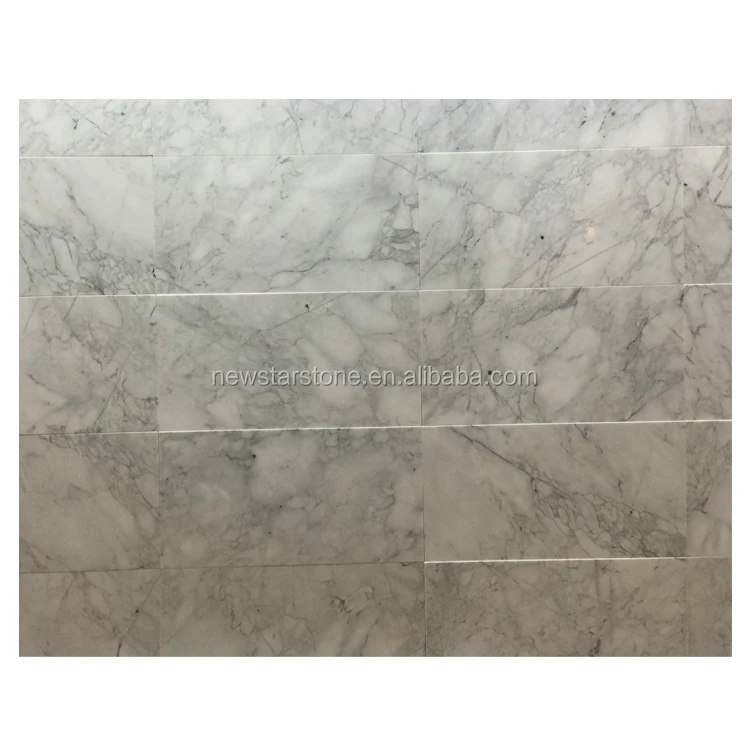 Polishing Italian Carrara big white flower marble stone thin tiles