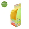 Bright Color Supermarket Portable Cardboard Floor Display Stands For Promotion