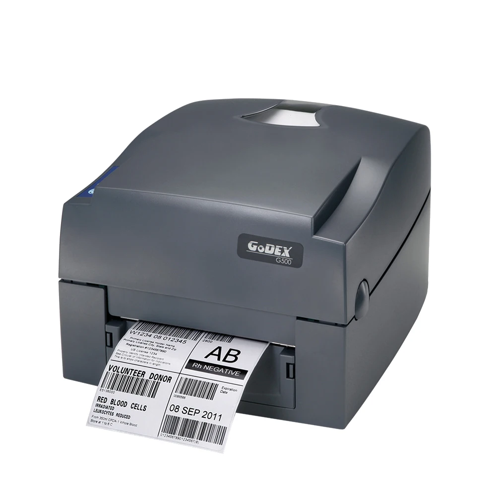 

Godex G500U USB Thermal Transfer & Direct Thermal Desktop Label Barcode Printer 203dpi Resolution 4" Print Width