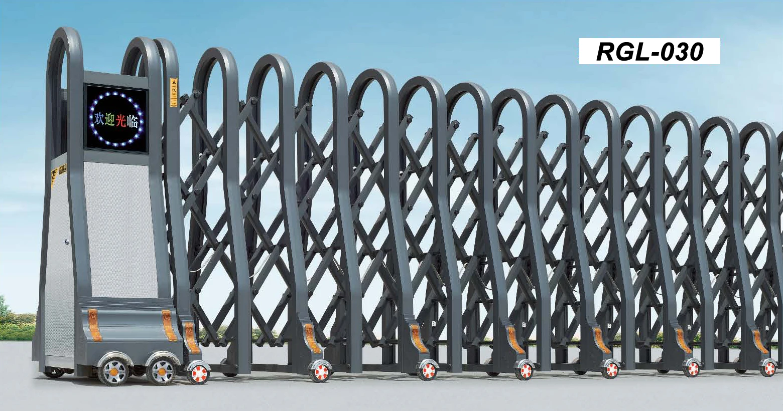 Remote Control Modern Automatic Accordion Folding Driveway Gate