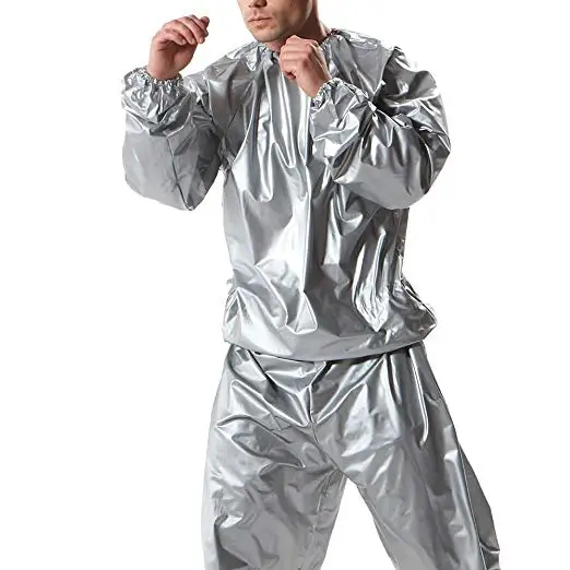 

Sweat Track Sauna Suit Fitness Weight Loss Exercise Gym Training, Sliver