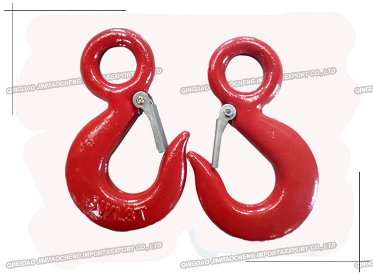 Drop Forged Lifting Eye Hoist Hook With Safety Latch - Buy Eye Hoist ...