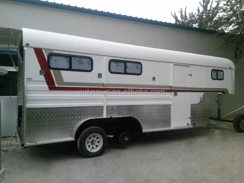 2023 High Standard 4 Horses Trailer Australia Gooseneck Fiberglass Horse Float Trailer With