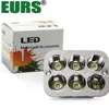 EURS motorcycle refitted reflective cup headlights 8000k white DC12V 25w 6led square motorcycle headlights