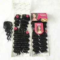 

Trending High Quality Senegalese Twist Crochet Braiding Hair Synthetic Hair Bulk Quattro brazilian Deep Wave 4pcs natural color