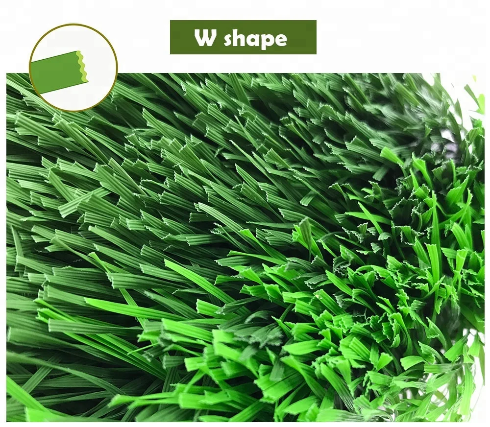 

Qingdao Skyjade Football W shape Artificial Grass with Good Price 50mm Plastic Turf Mat Heat Resistant for Soccer