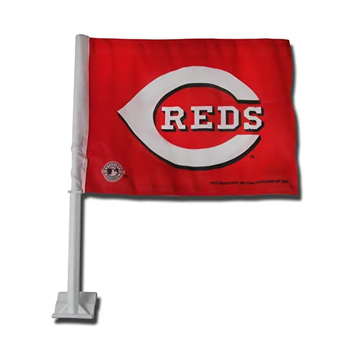 Cincinnati Reds Double Sided Garden Flag,12.5" X 18" In Size With Top