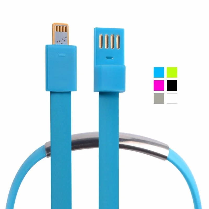 

Bracelet Usb Cable Data Cable,Coloful Micro Silicone USB Charging Cable for iPhone, 6 colors in stock available