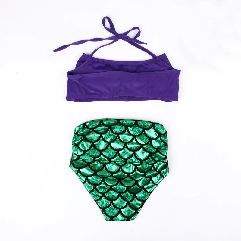 

Baby Girls Two Piece Bow Mermaid Swimwear Bikini Sets