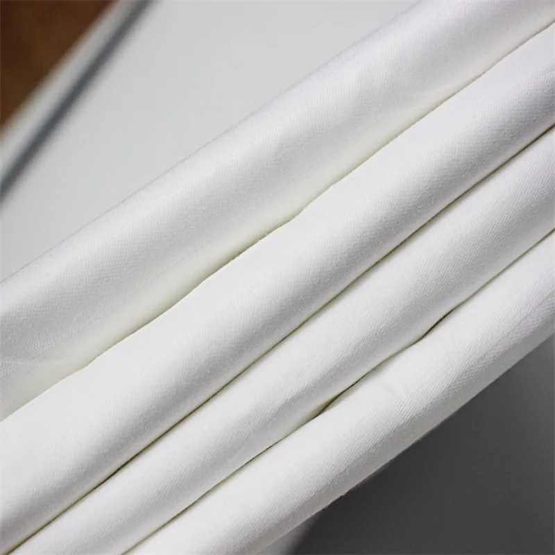 
cotton high quality white sateen plain bed sheet fabric 