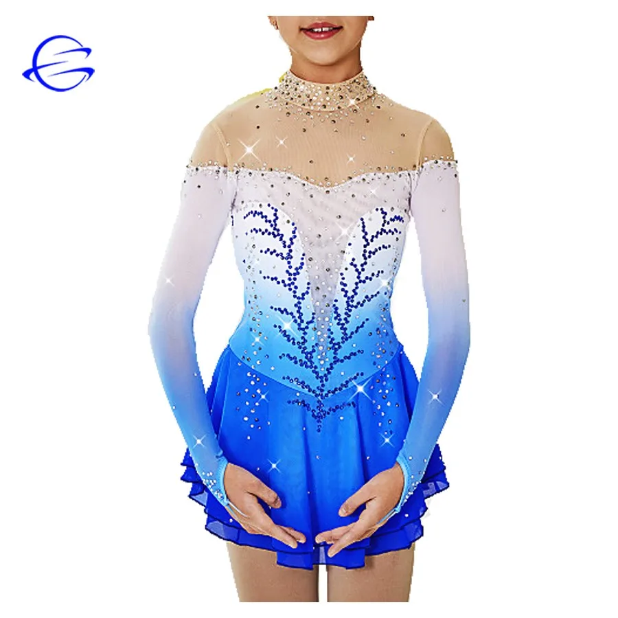 Figure Skating Dress Girls' Ice Skating Dress Spandex High Elasticity