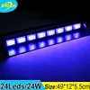 24W traffic light windshield mount red/blue/white/yellow/green/amber led strobe lights