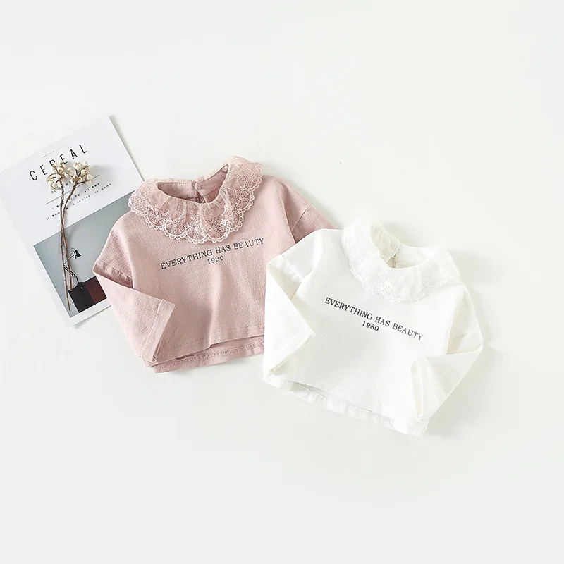 

Hu Sunshine Wholesale Girls T-Shirts Lace Autumn Long Sleeve Girls Tops, N/a