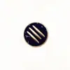 High-grade metal dot oil button circular sand gold three line black button has foot hand seam button