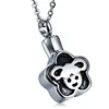 Factory Stainless Steel Laugh Face Flower Girl Urn Memorial Ash Keepsake Cremation Jewelry