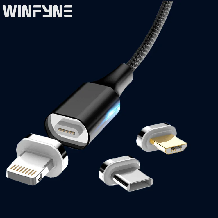 

Quick Charge USB 3.0 Magnetic Cable USB 3 in 1 Magnetic Charger Cable for Iphone Apple Android, N/a