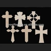 Hot sell CROSS Assortment 6 Pieces Natural Craft Wood Shape made in China