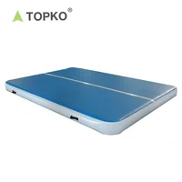 

TOPKO hot selling custom logo low price inflatable air track mat for yoga outdoor exercises gymnastics tumbling air track