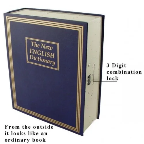 Hidden Secret Diversion English Dictionary Book Safe With Key Lock