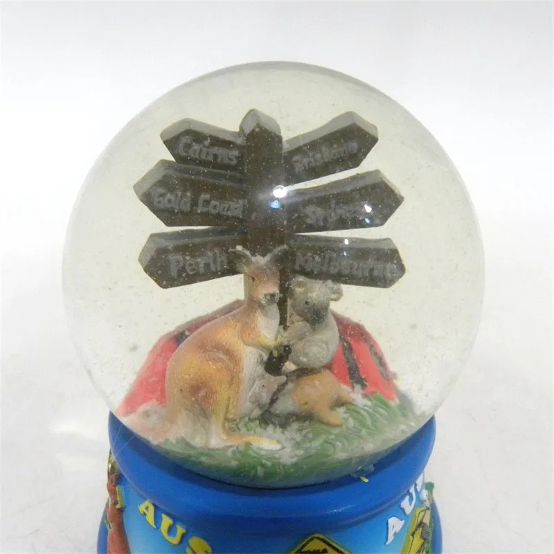 Custom Australia Signpost Kangaroo Koala Souvenir Snow Globe Buy Souvenir Snow Globe,Australia