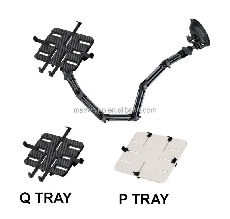 
Universal Tablet PC Stand, Car Tablet Mount, Aluminum Windshield Tablet Holder 