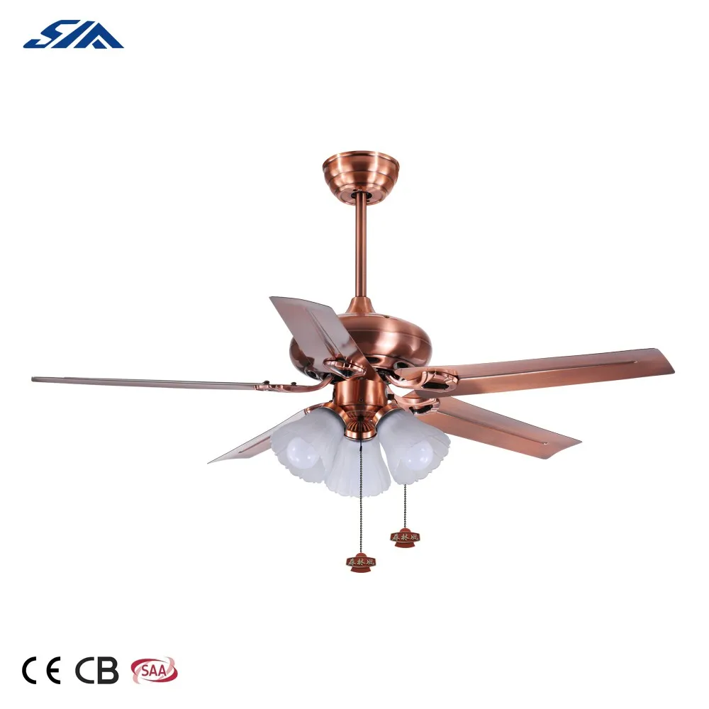 42 Inch Flush Mount Hugger Ceiling Fan Light With 5 Pieces Iron