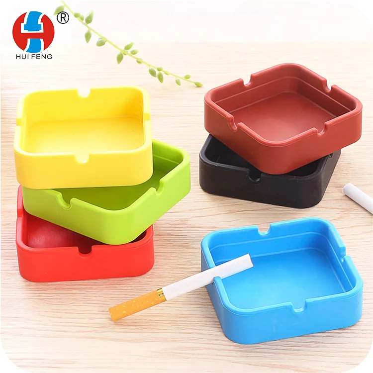 

the squared silicone ashtray creative silicone ashtray chock-proof silicone cigarette case, Pantone color