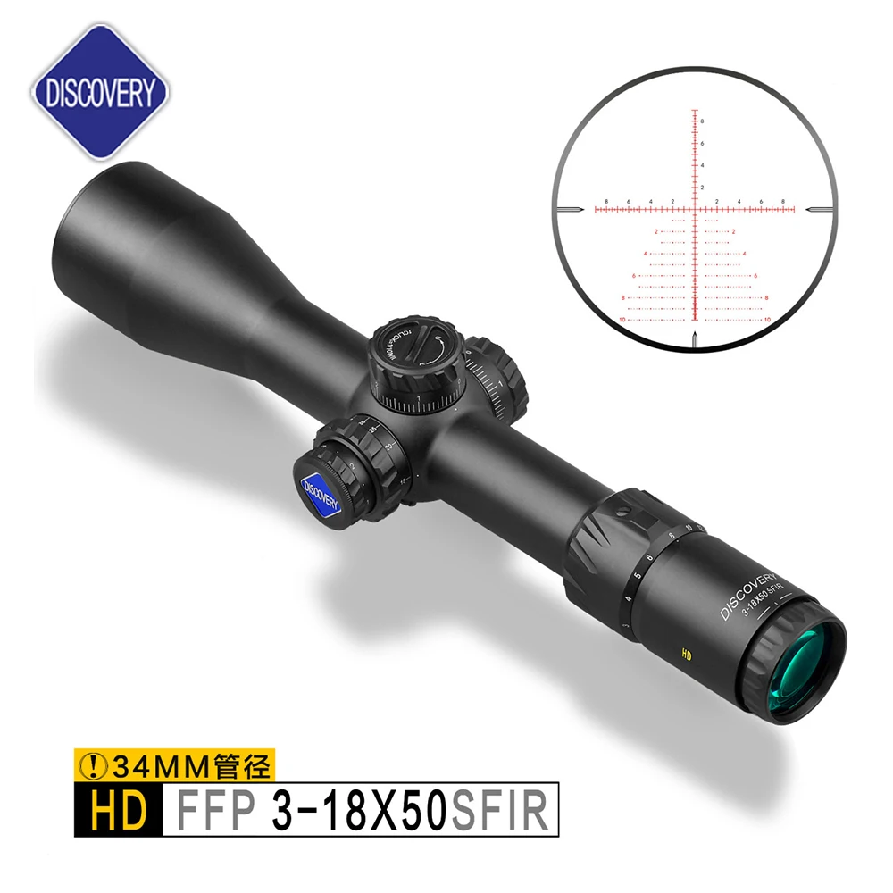

Discovery HD 3-18X50SFIR Riflescope with 1/10 MIL Click First Focal Plane Reticle
