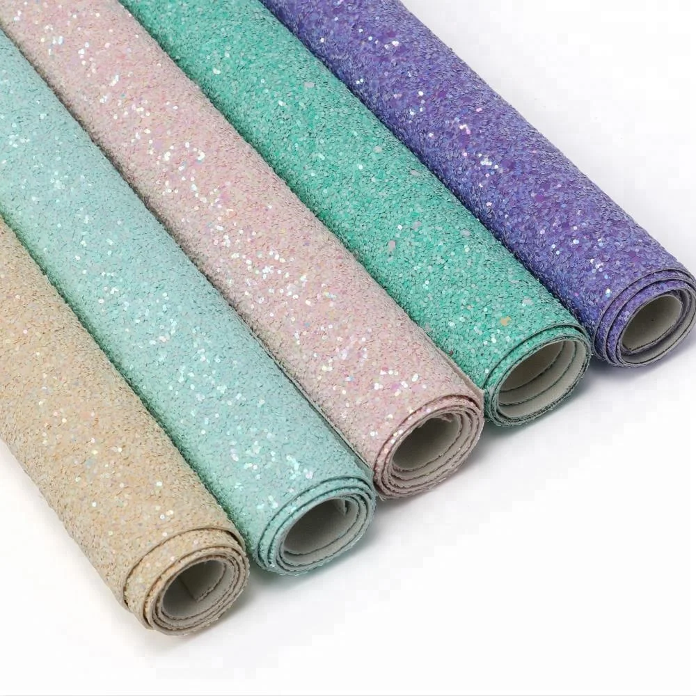 
2018 the barbie color &pu glitter sheet for making hairbow and baby shoes leather 