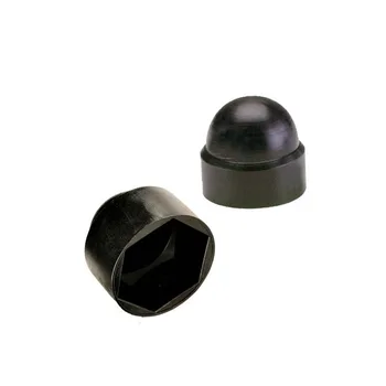 black plastic caps