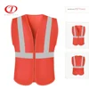 Wholesale 100% Polyester Custom Traffic Road Work Construction Security High Visibility Reflective Safety Vest with Logo DFV1017