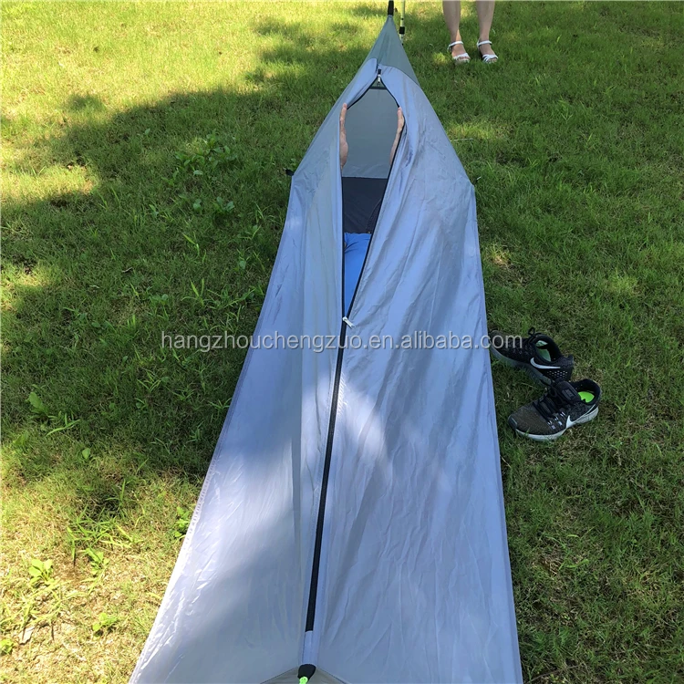 Hot Selling CZX-280 Mountaineering 1 Person Bivy Backpacking Tent,Lightweight Portable Rodless Tent,Sleeping bag tent