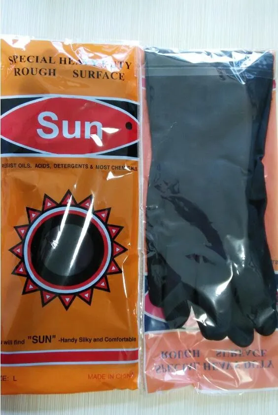 Stock 60/65/70/90/100/110g Rubber Sun Gloves Waterproof Chemical