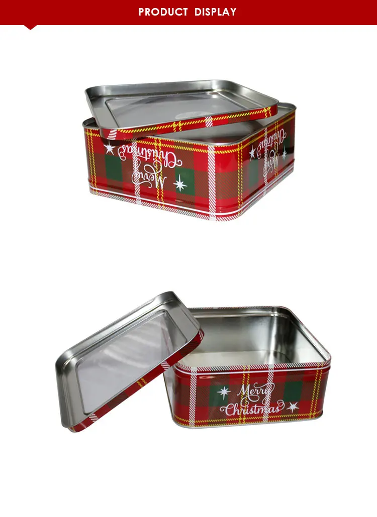Promotional Metal Box With Window Cookie Tin Set Herbs Tin Wolfberry