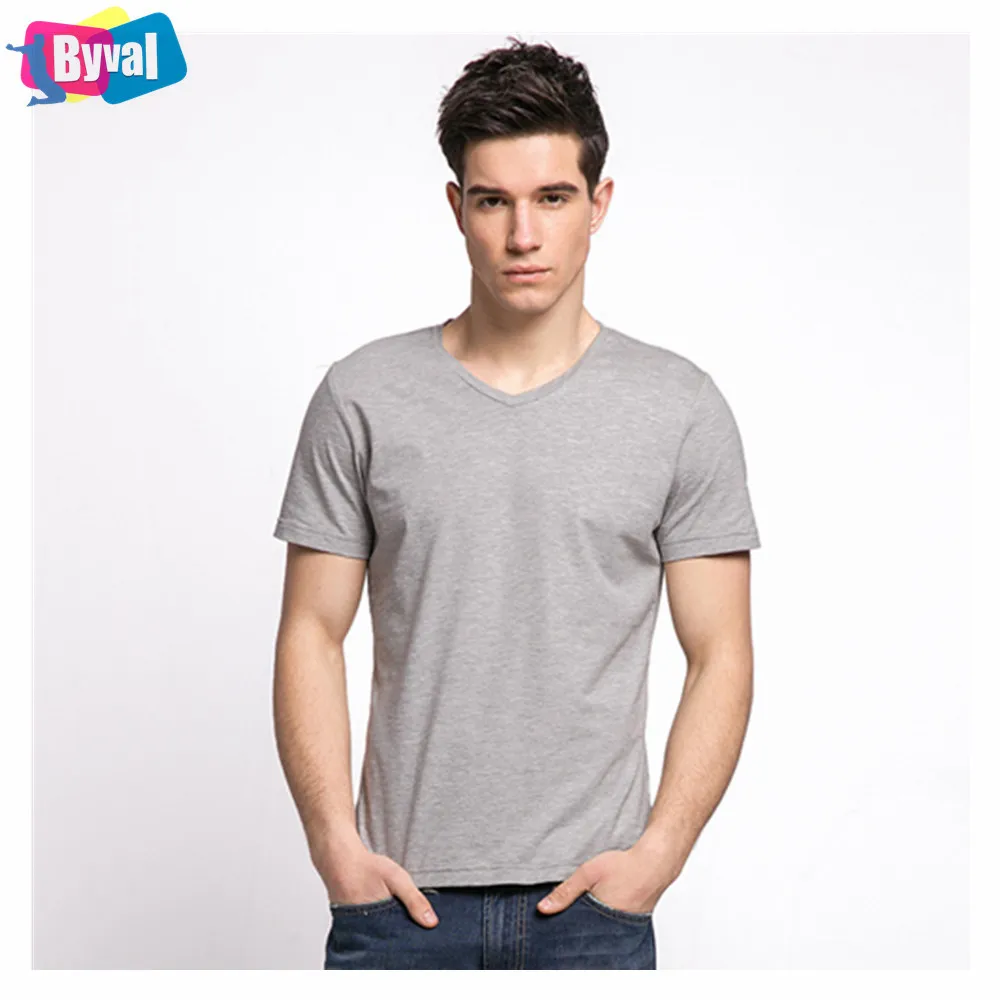 
Mens V Neck T Shirt 100% Bamboo Fabric Tshirts Blank T-shirt Wholesale Custom Logo Clothing China Supplier 