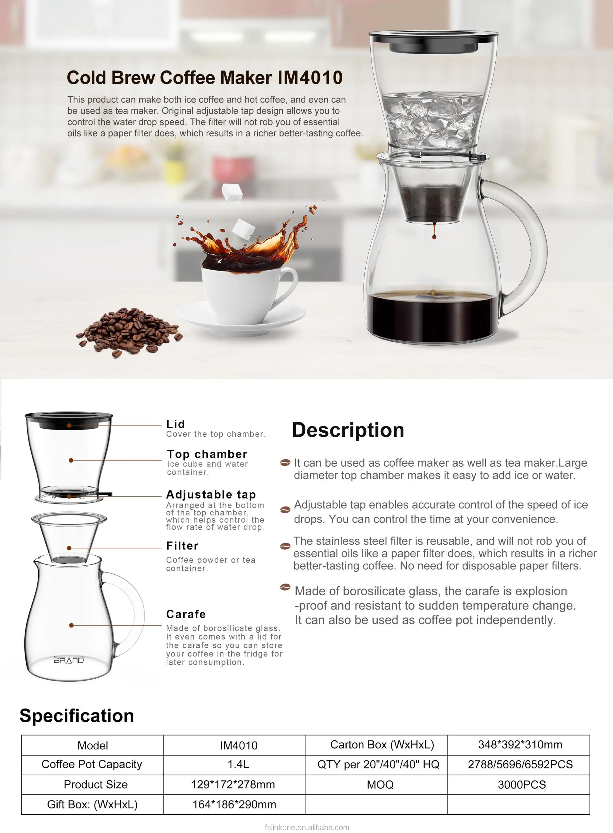 Hot Sale Style Cold Brew Coffee Maker - Buy Cold Brew Coffee Maker