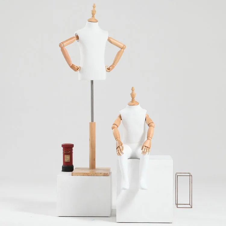 Xinji Fashion Upper Body Baby Mannequin Kids Fabric Mannequins Torso
