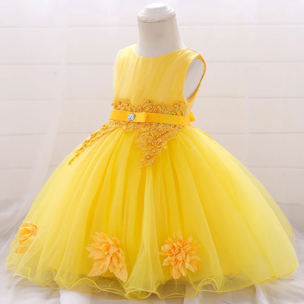 

New Arrival Newborn Clothing Online Store Baby Girls Lolita Birthday Party Dress L1871XZ, Pink, yellow, red, white