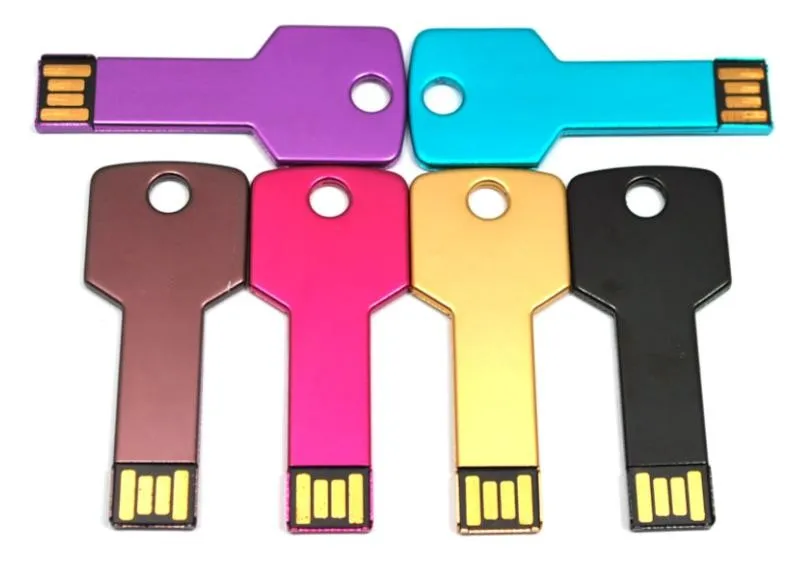 Hot Metal Key USB Pendrive USB Flash Drive With Free Laser Logo - ANKUX.COM