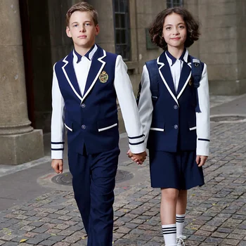 2017 New Arrival Navy Blue School Uniform Suit Skirt And Pants - Buy ...