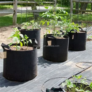 Image of Eco-friendly 1/2/3/5/7/10/15/20/25/30 Gallen Felt Fabric Grow Bags Bag For Hydroponic