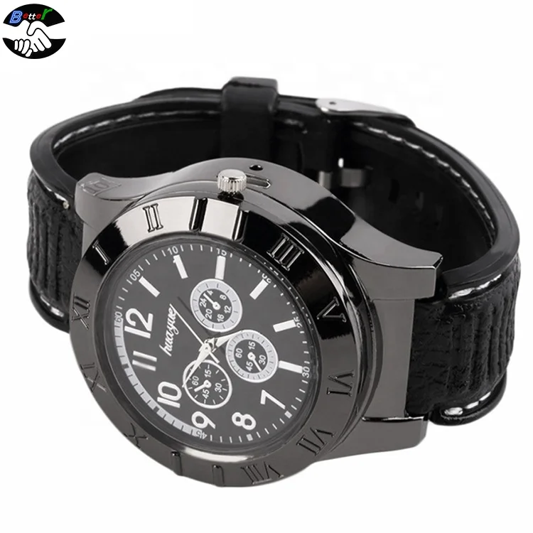 fashion usb smoking lighter manufacturer produce wrist watch lighter with big strap for corporate car men driver promotion gifts