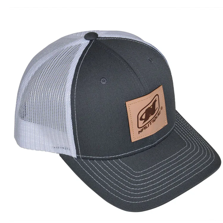 Custom Made Cotton Trucker Hats With Leather Patch - Buy Leather Patch ...