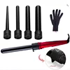 Amazon hot 5 in 1 Curling Iron Wand Set with 5 Interchangeable Tourmaline Ceramic Curl Iron Barrels