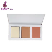 

3 color highlighter palette shimmer face makeup highlighter eyeshadow palette private label