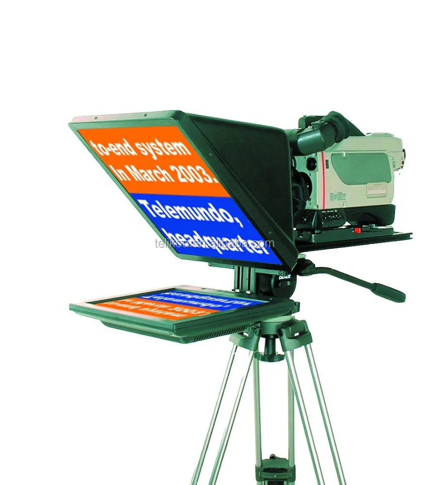 TELIKOU TF-17 17inch Foldable Easy To Carry Studio Teleprompter Professional High Bright Beam Splitter Teleprompter